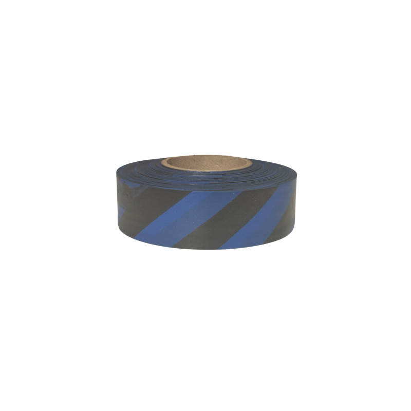 Flagging Tape - Blue & Black Striped