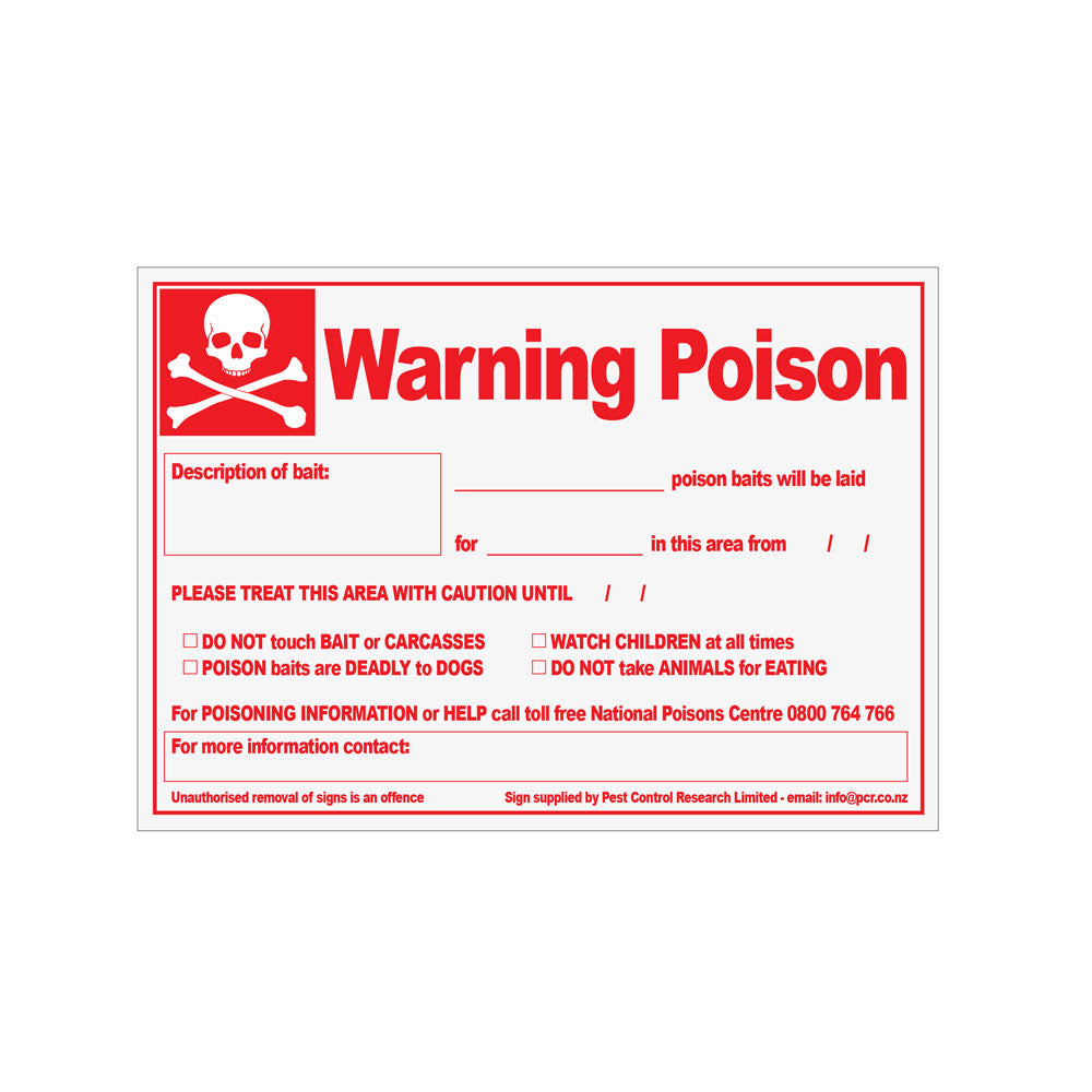 Generic Poison Warning Sign